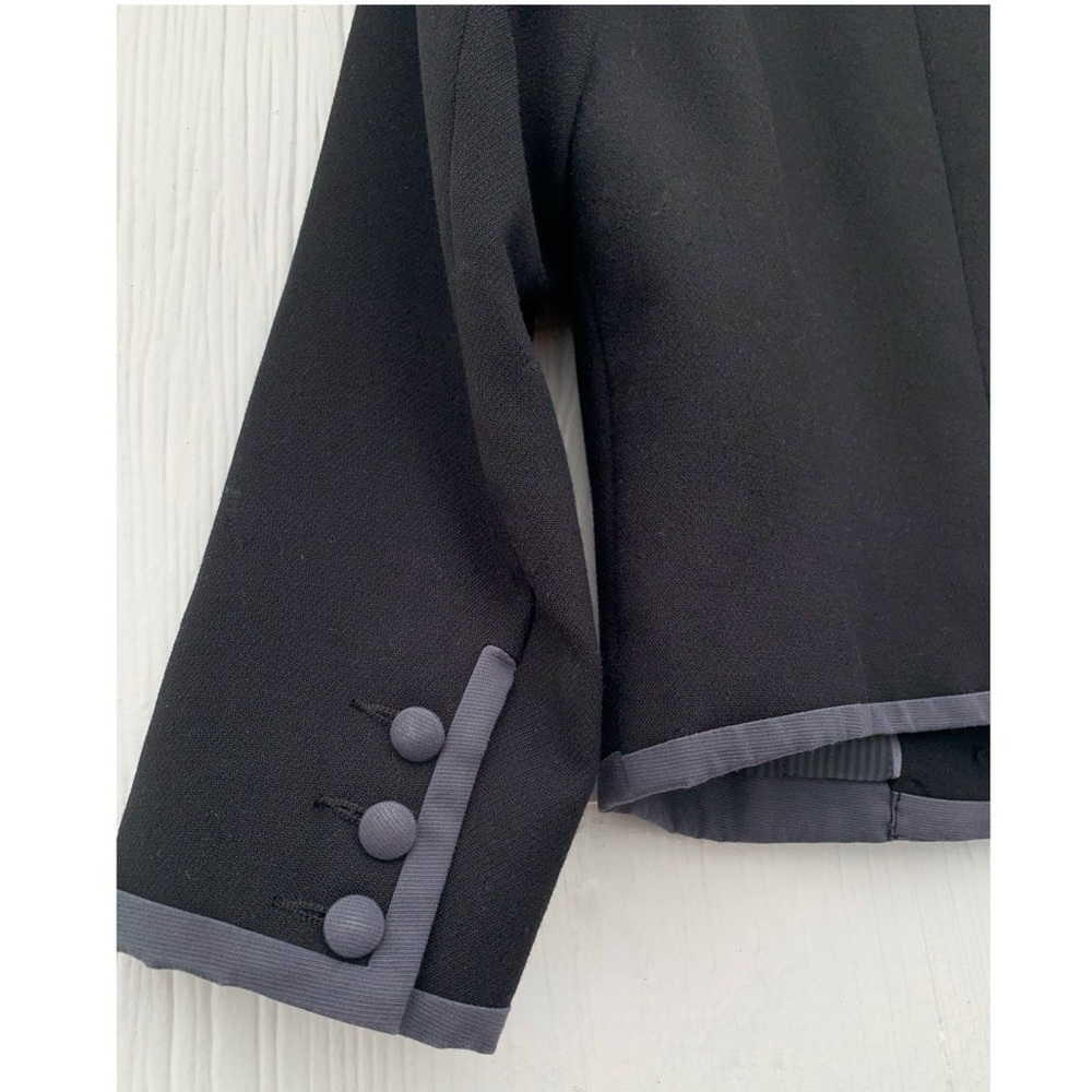 H&M Short Military Style Blazer Size 8 Black - Picture 5 of 7